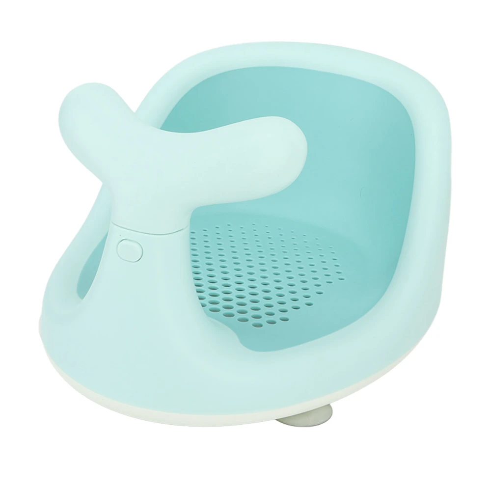 Baby Bath Seat Skid Proof Suction Cartoon Shape Lying Safe Infant Bathtub Seat for Bathroom Washroom Green