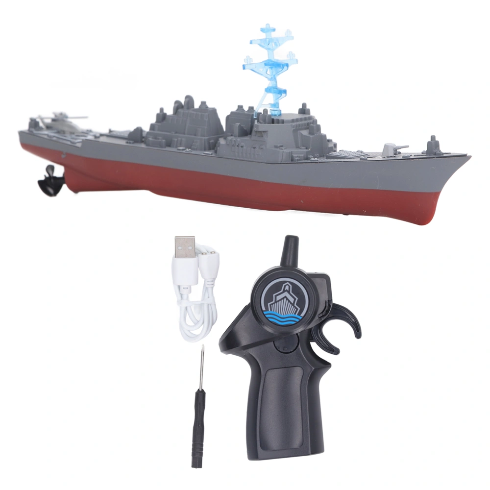 2.4G RC Aircraft Carrier Toy Simulated Dual Propeller Water Sensor Remote Control Ship Toy Type B