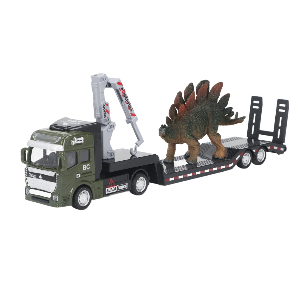 1:50 Dinosaur Trailer Toy Alloy Dinosaur Truck Carrier Model Toy for Children Adults