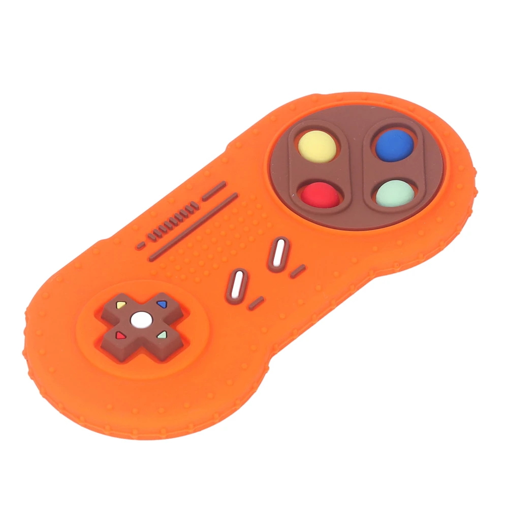 Infant Game Controller Shaped Teething Toy Portable Soft Silicone Gum Relief Baby Chew Sensory Toy