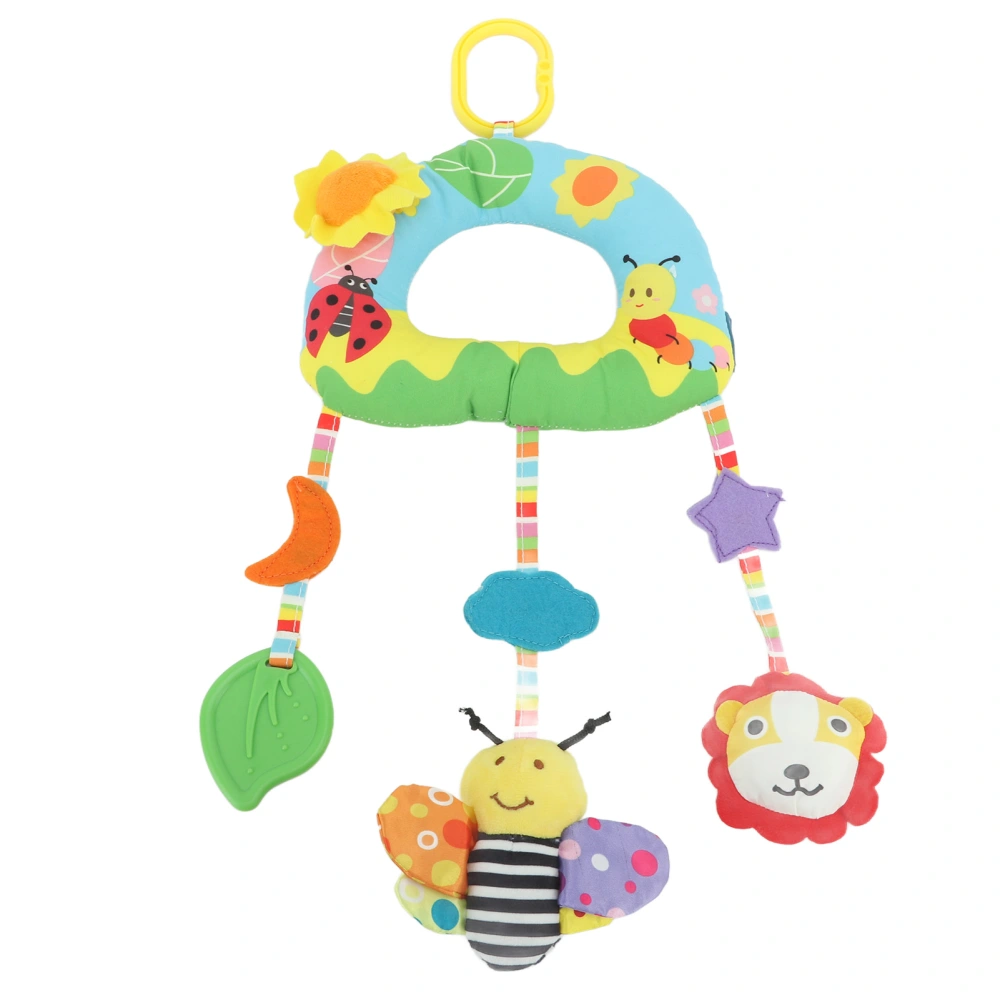 Car Seat Toy Baby Newborn Plush Hanging Clip On Infant Stroller Teething Gel Gift Triangle