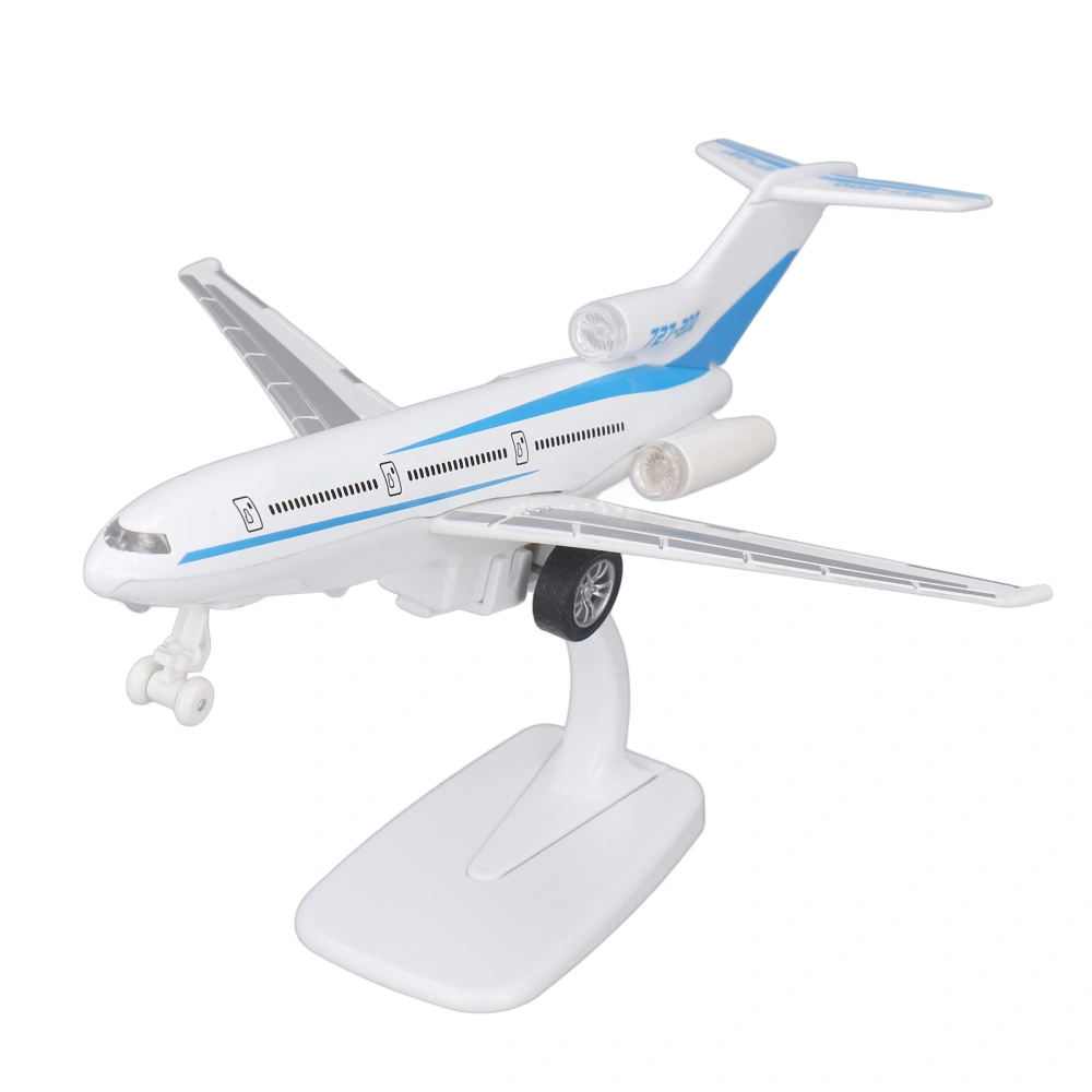 22cm Alloy Airplane Model Diecast Airliner Model with Light Sound for Room Decoration Blue