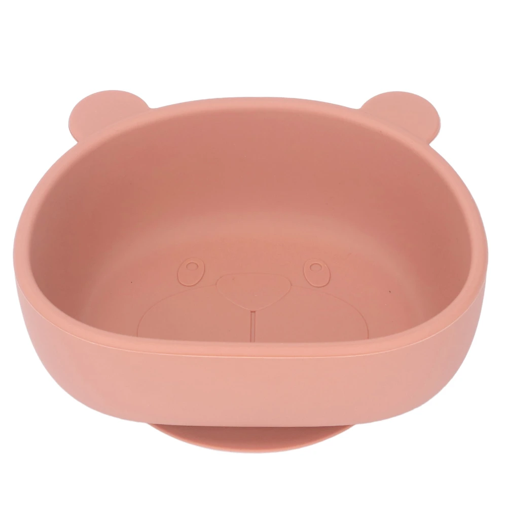 Baby Food Bowl Cute Kid Toddler Cartoon Panda Shaped Silicone Bowl with Suction Cup for Snacks Fruit Orange Silicone Bowl