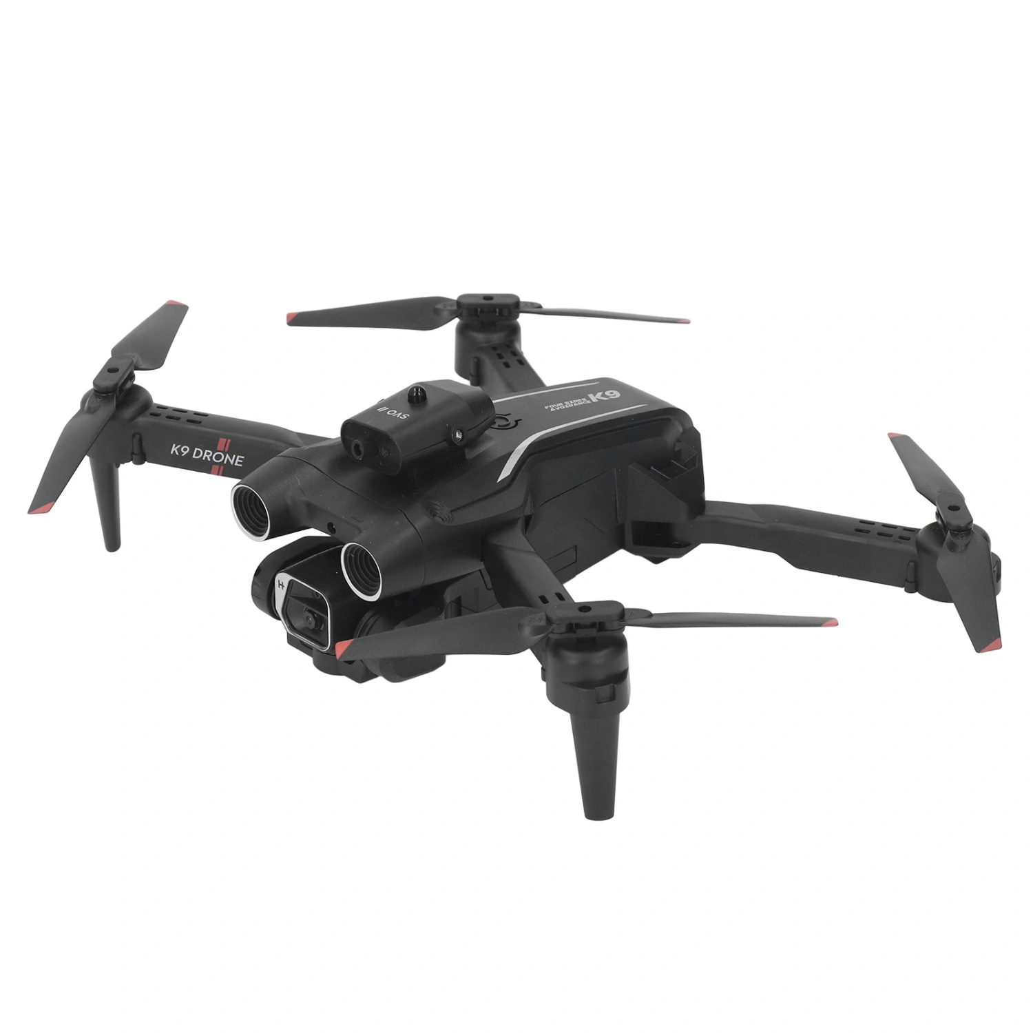 Remote Control Aircraft K9 Obstacle Avoidance 4K 1080p Camera Folding Headless Mode Drone Black One Battery