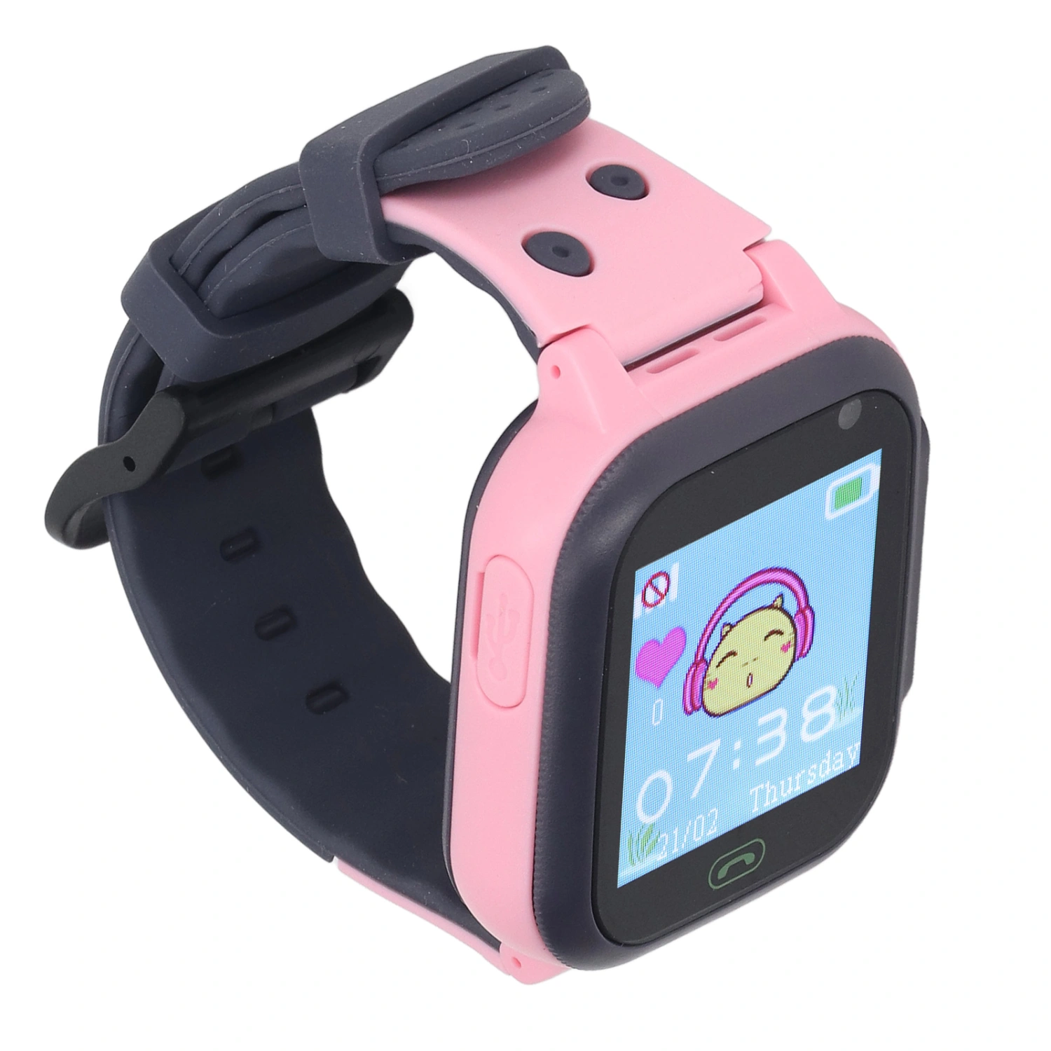 Kids Smart Watch Video Call Camera Alarm Flashlight Touchscreen Smartwatch for Outdoor Use Pink