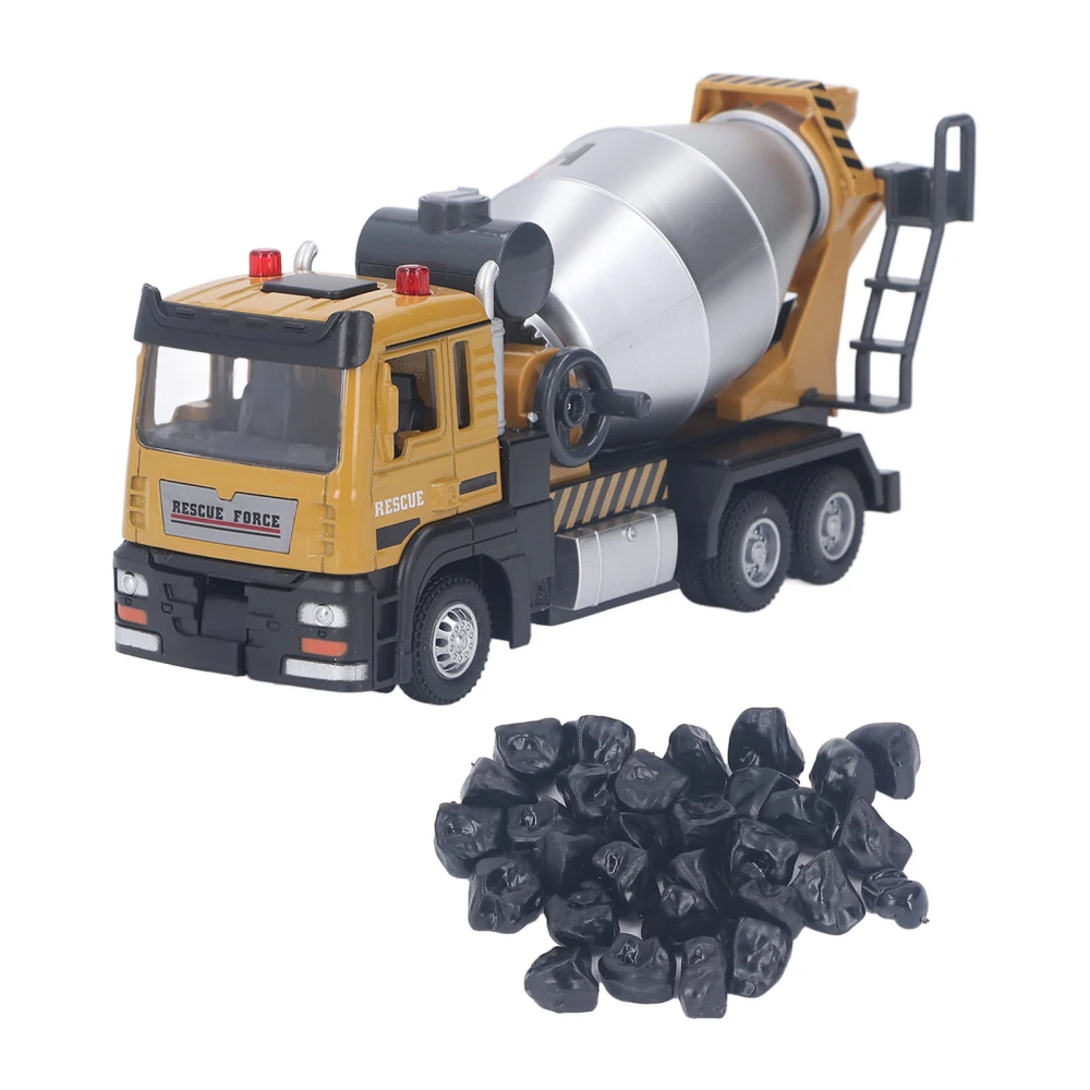 1:32 Scale Mixer Truck Toy 360 Degree Rotating Alloy Construction Truck Model Toy with Simulation Sandstone