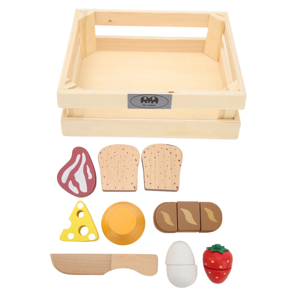 Wooden Play Food Simulation Cutting Fruit Vegetables Set Pretend Food Play Kitchen Accessories for Kids Children