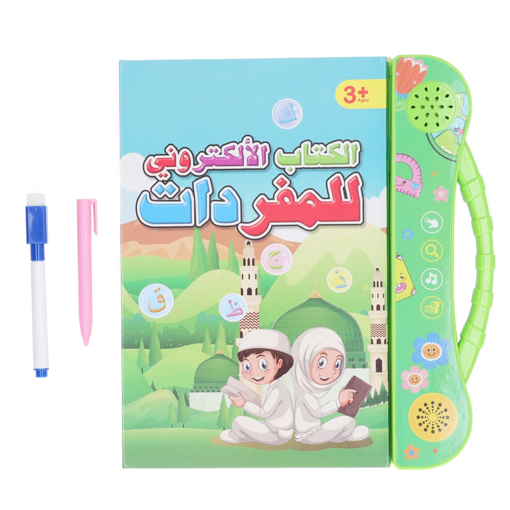 Kids Learning Sound Books Fun Early Educational Puzzle Enhance Language Ability Arabic Learning Electronic Book Green