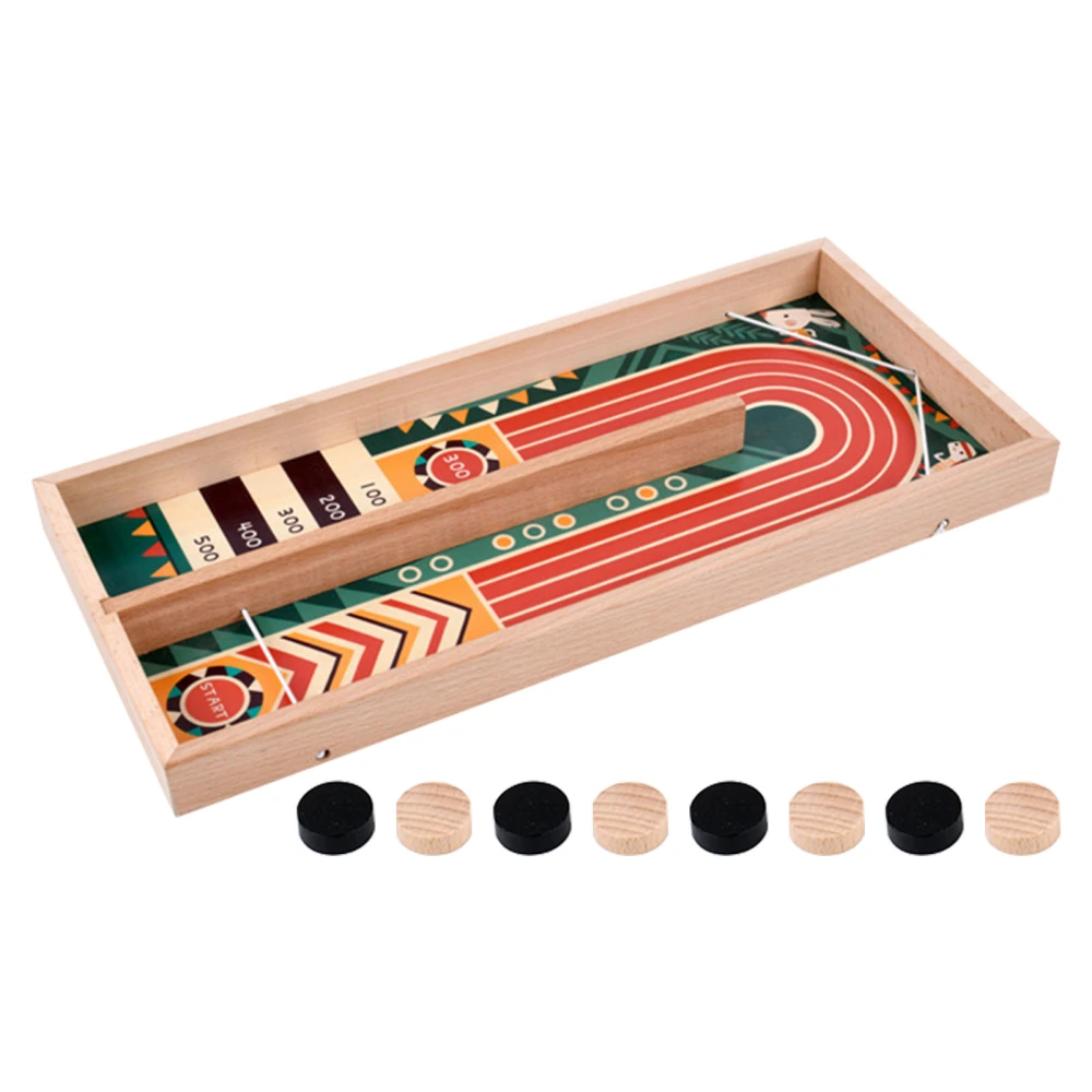 Kids Wooden Table Hockey Game Interactive Educational Endless Fun Fast Sling Desktop Game