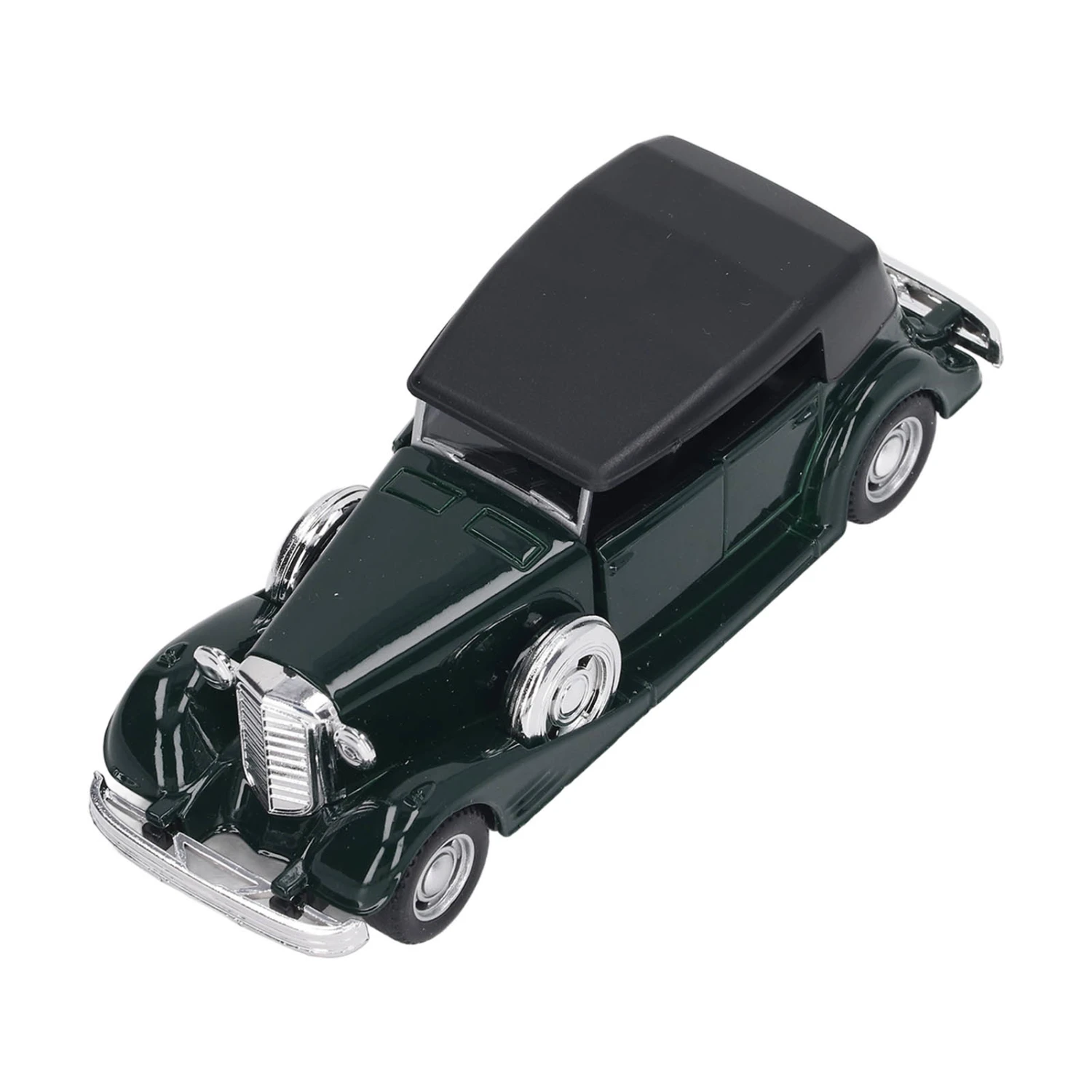 1:32 Classic Car Model Alloy Vintage Toy Open Doors Model Antique Pullback Car Toy Green