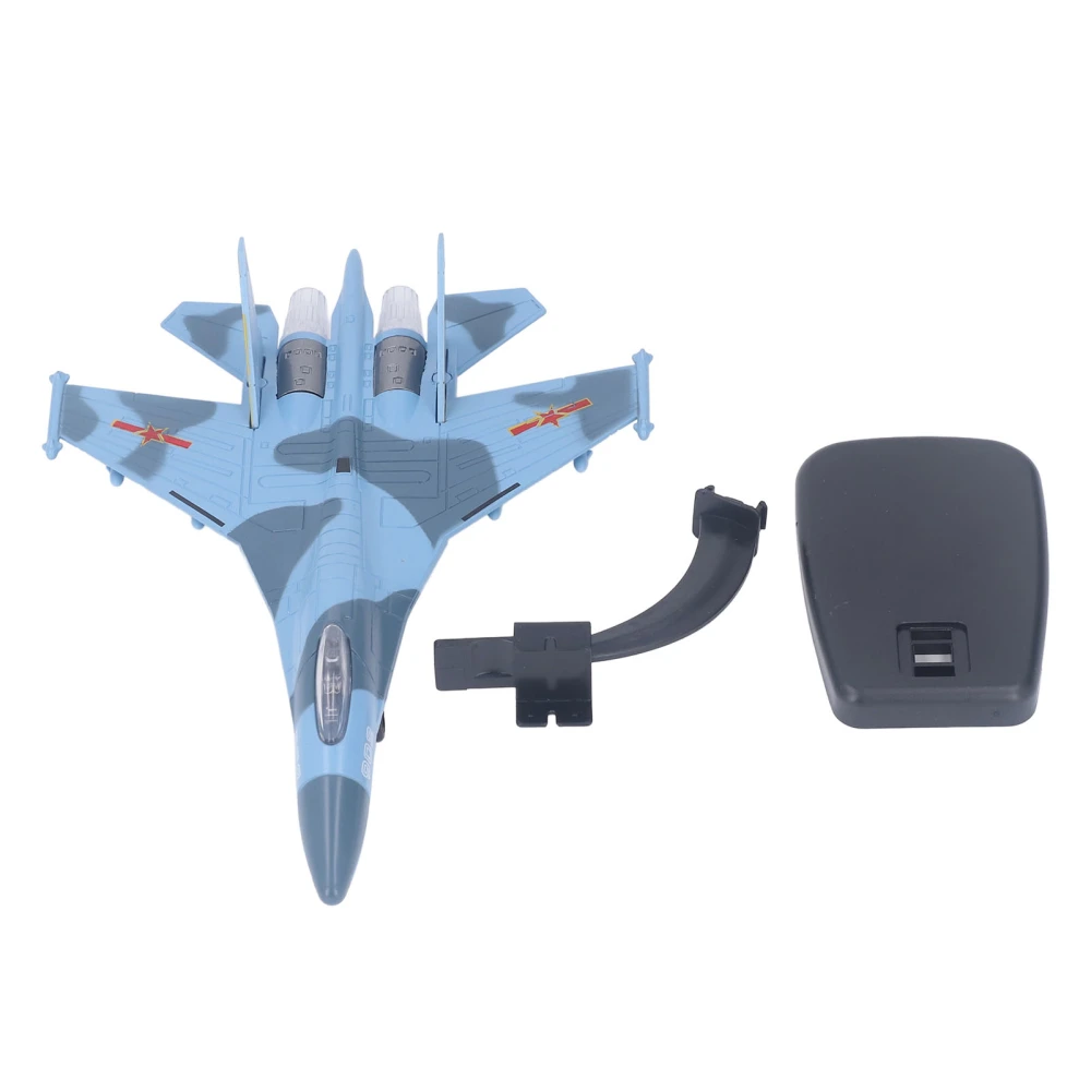 21.5cm Fighting Airplane Model Alloy Die Cast Simulation Fighter Toy Model for Children Adults Sky Blue