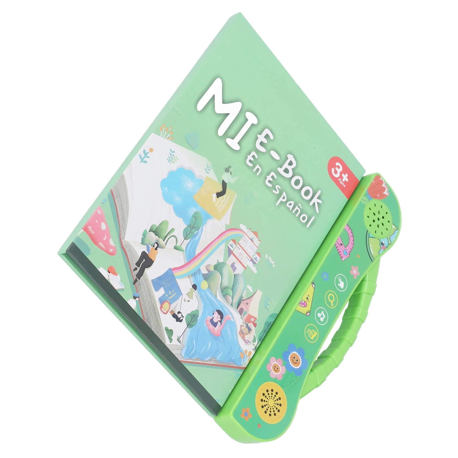 Spanish Talking Sound Book Educational Interactive Electronic Learning Sound Book for Kids Children Toddler Green