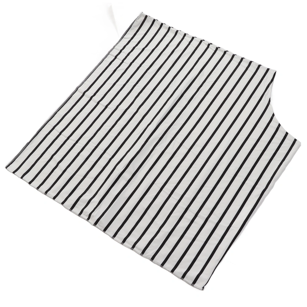 Nursing Cover 360 Full Coverage Soft Breathable Comfortable Breastfeeding Cover for Outside Public Place Stroller White Pinstripes