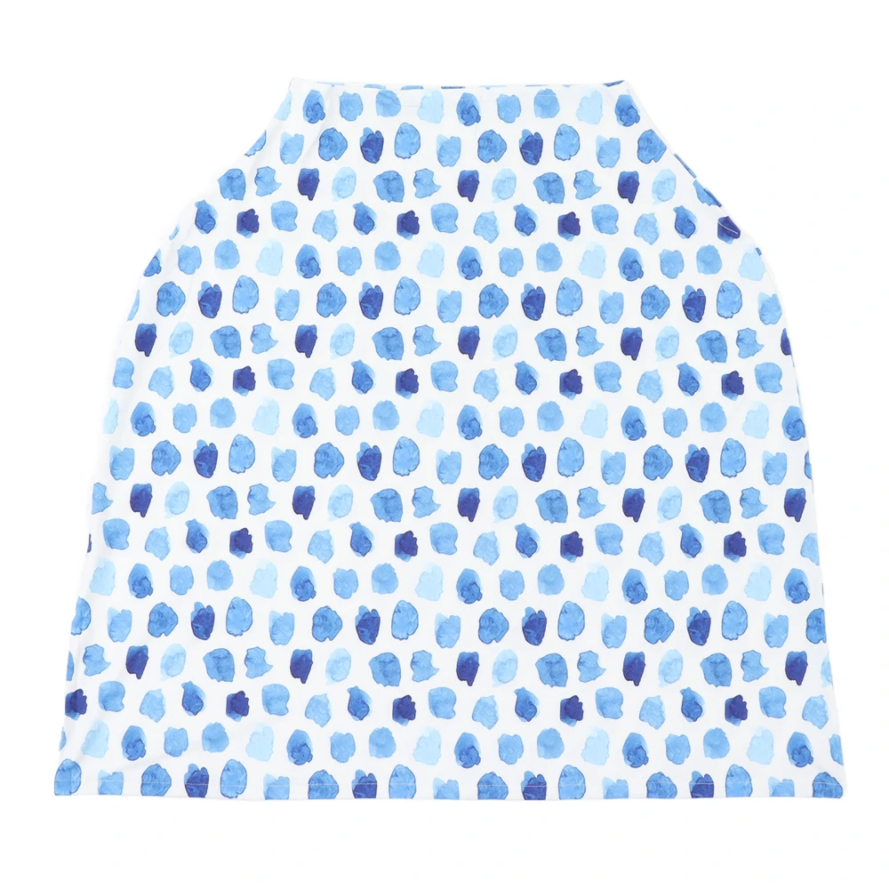 Breathable Mother Breastfeeding Cover Cloth Patterned Washable Polyester Breast Feeding Nursing Cover Towel Blue Base Dot Pattern