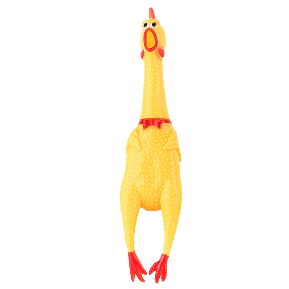 Screaming Chicken Dog Toys Yellow Stress Relief Funny Safety Squaking Chicken Toy for Adults Kids S