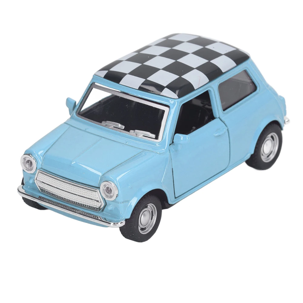 1/32 Pull Back Car Simulated Cute Alloy Vehicle Model Toy with Open Doors for Car Model Collection Decoration Ornaments Blue