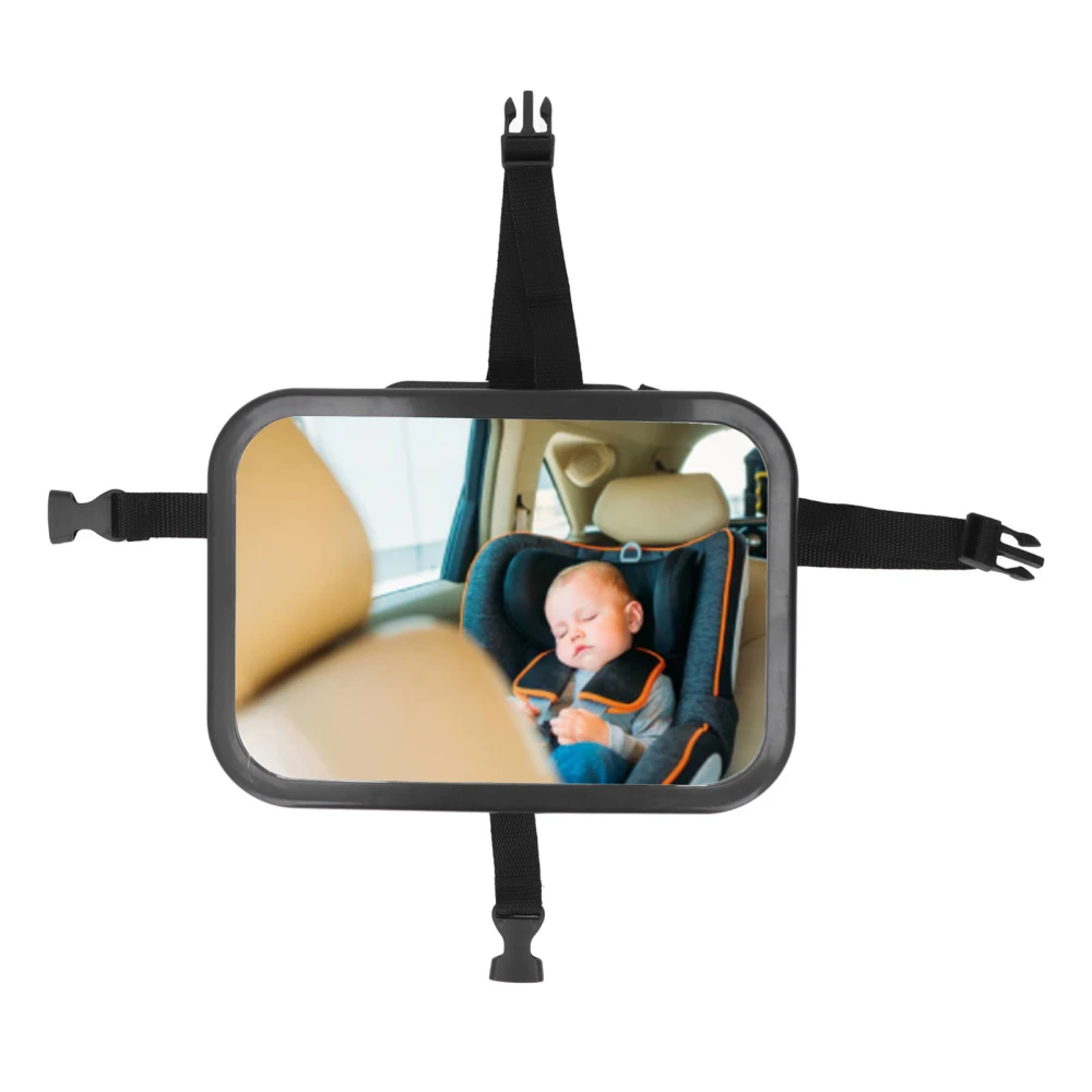 Automotive Interior Baby Mirror Free Rotation Adjust Strap Car Interior Rearview Mirror