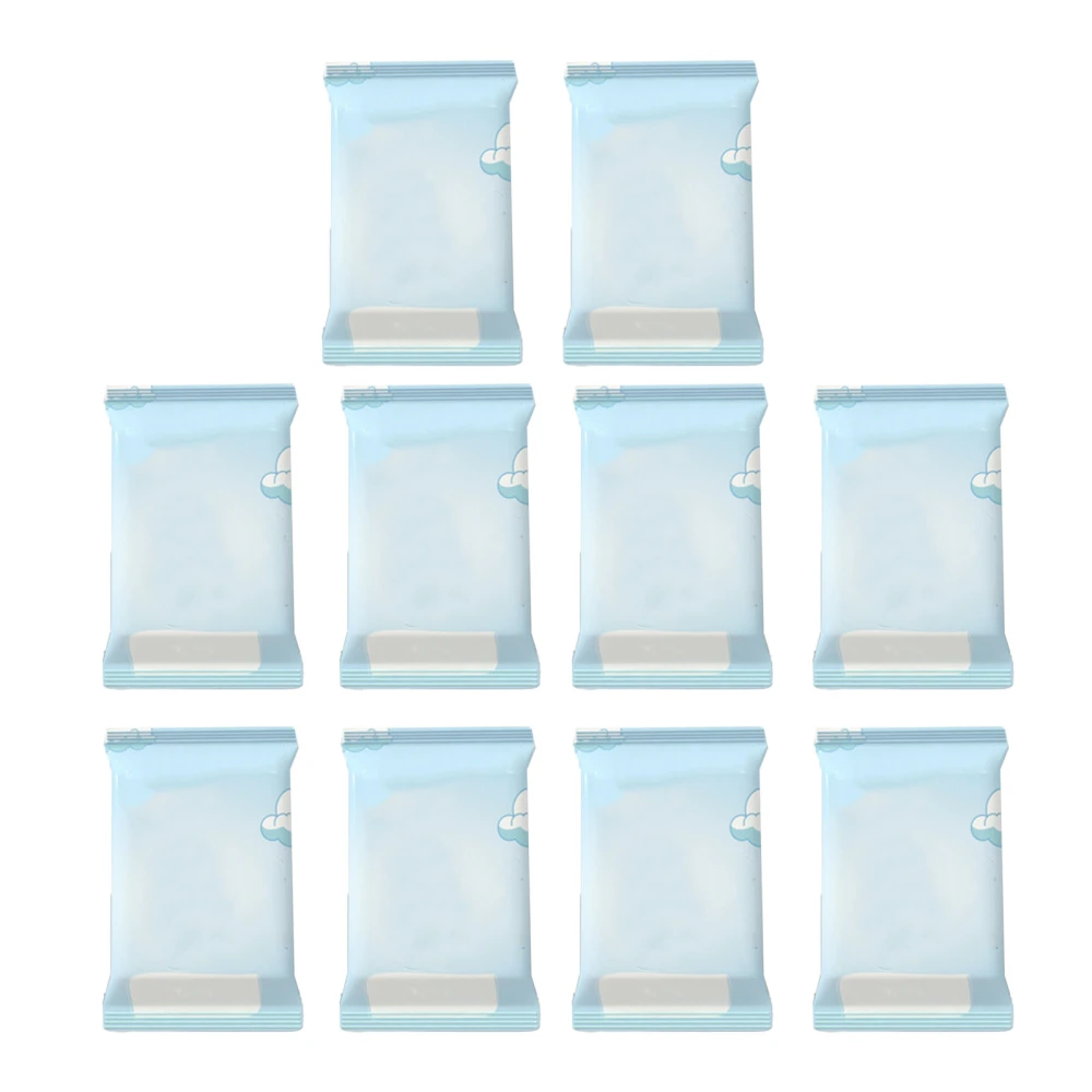 1 Bag 10 Count Baby Wet Wipes Non Woven Fabric Portable Infant Moisturizing Cleansing Wipes