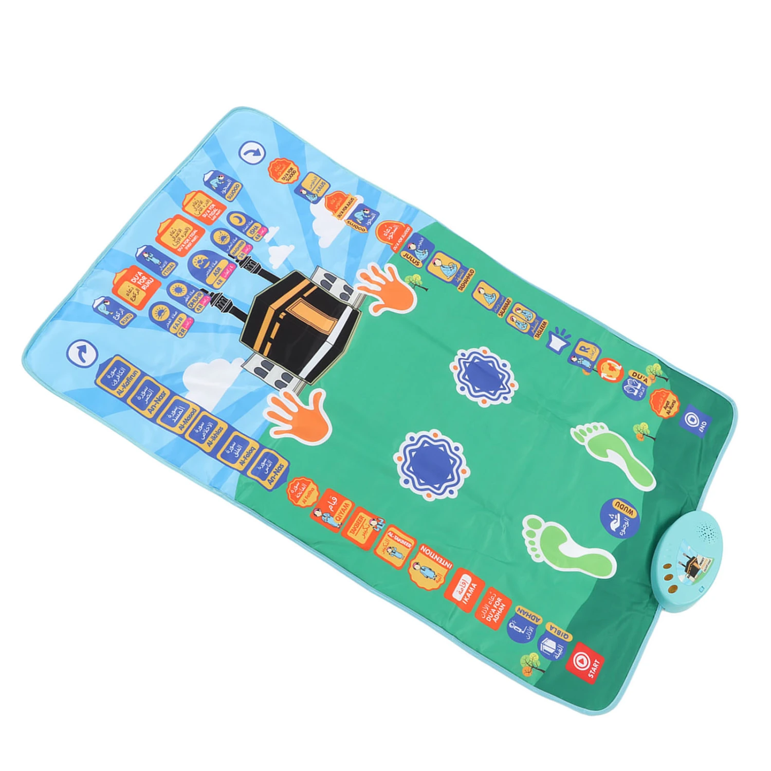 Smart Kids Prayer Mat 7 Languages Standard Action Prompt Muslim Interactive Prayer Blanket 43.3 X 27.6in Boy