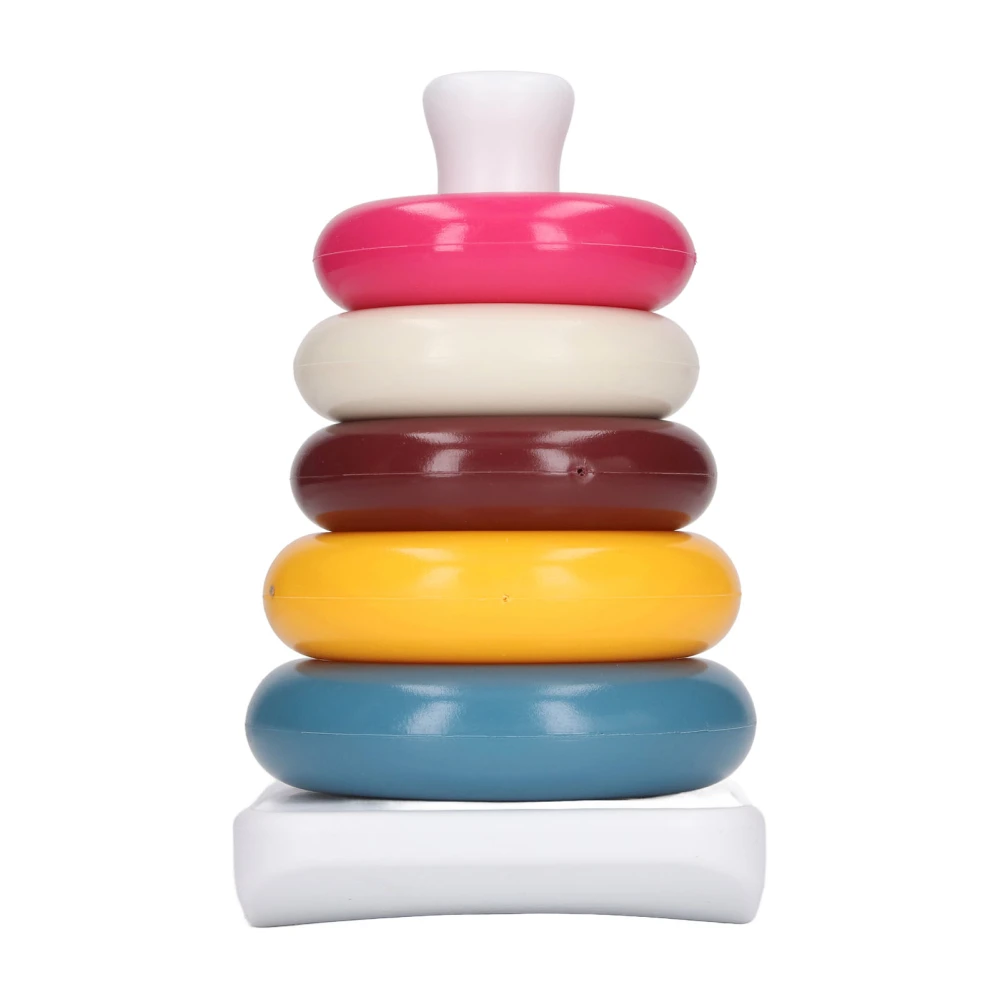 Stacked Circle Toy Educational Colored Portable Plastic Ring Stacking Toy for Infants and Toddlers