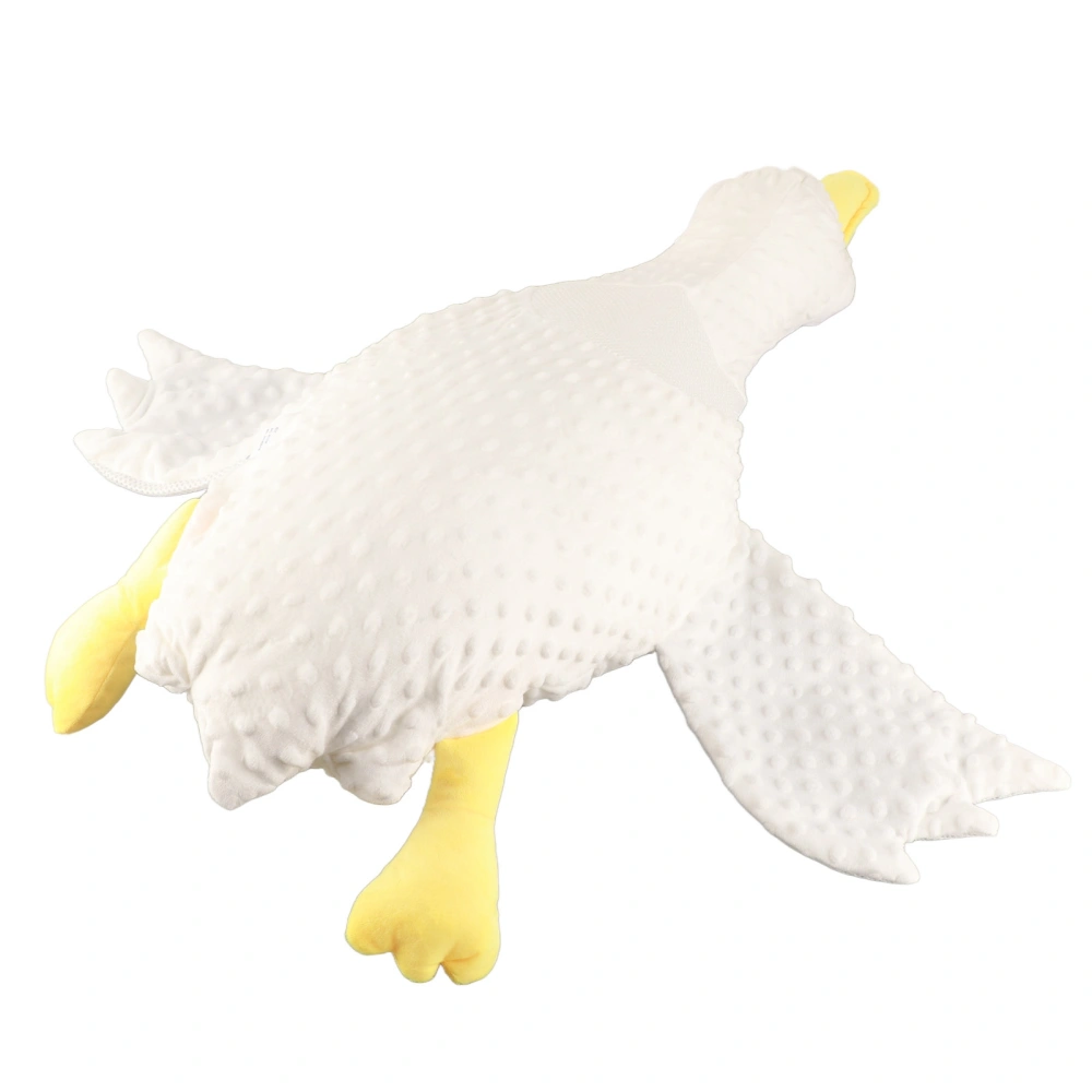 White Goose Plushies Toy Cotton Comfortable Newborn Exhaust Soothing Pillow Baby Portable Bed Yellow Belt Anti Suffocation