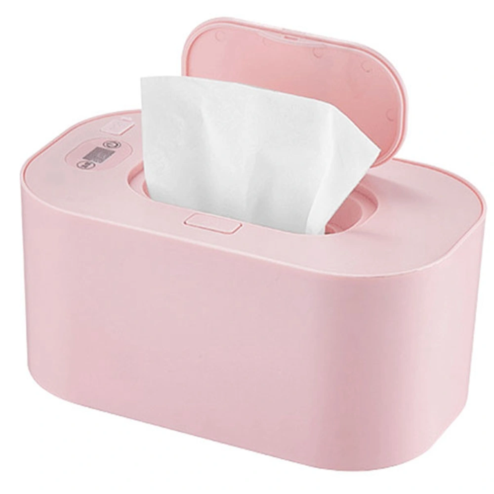 Baby Wipe Warmer PP Intelligent Adjustable Temperature Safe to Use Infant Wipes Heater Wireless Car Charging Pink