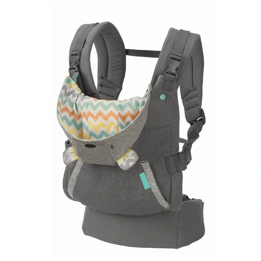 Baby Strap Portable Front Back Shoulder Support Backpack Waist Stool Travel Supplies Gray Free Size