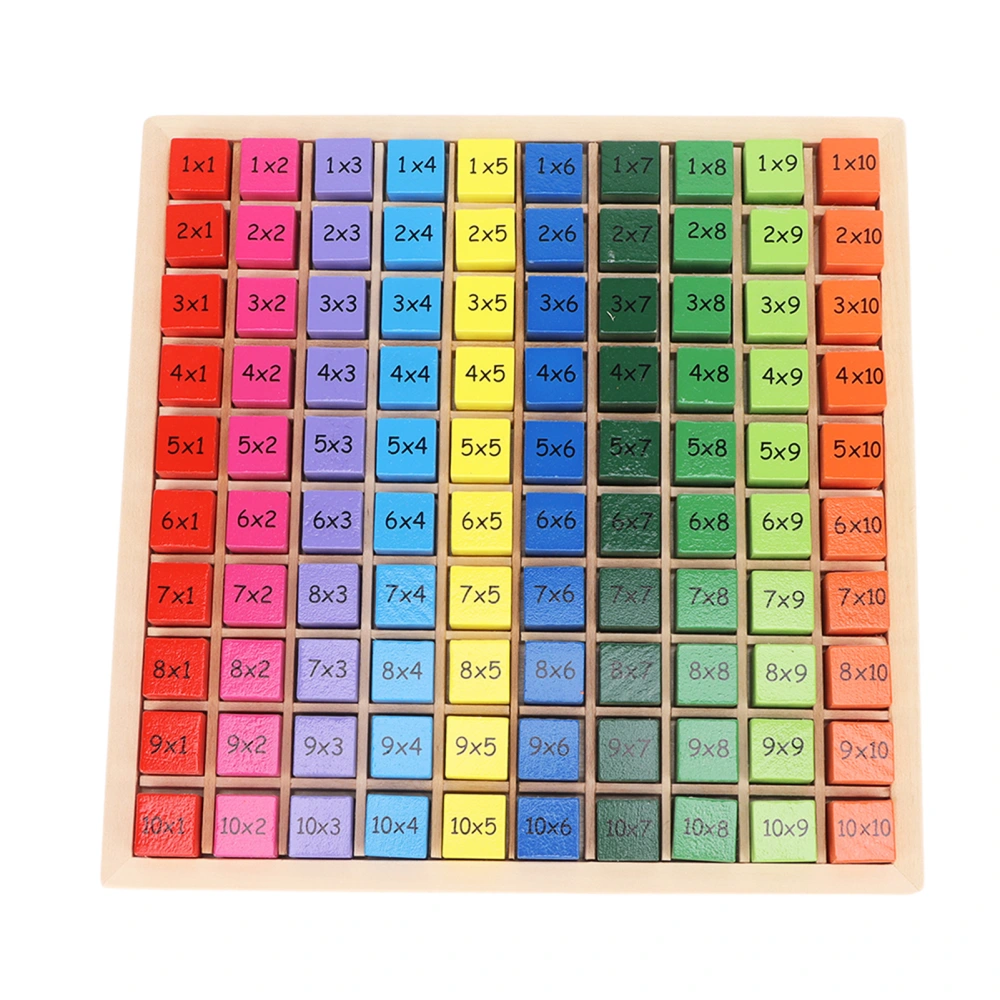 Wooden Math Multiplication Board Improve Intelligent Colorful Multiplication Board Educational Game