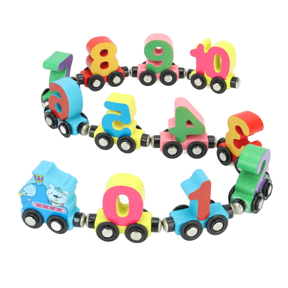 12 Sections Number Train Toy Early Educational Counting Number Train Building Blocks for Children