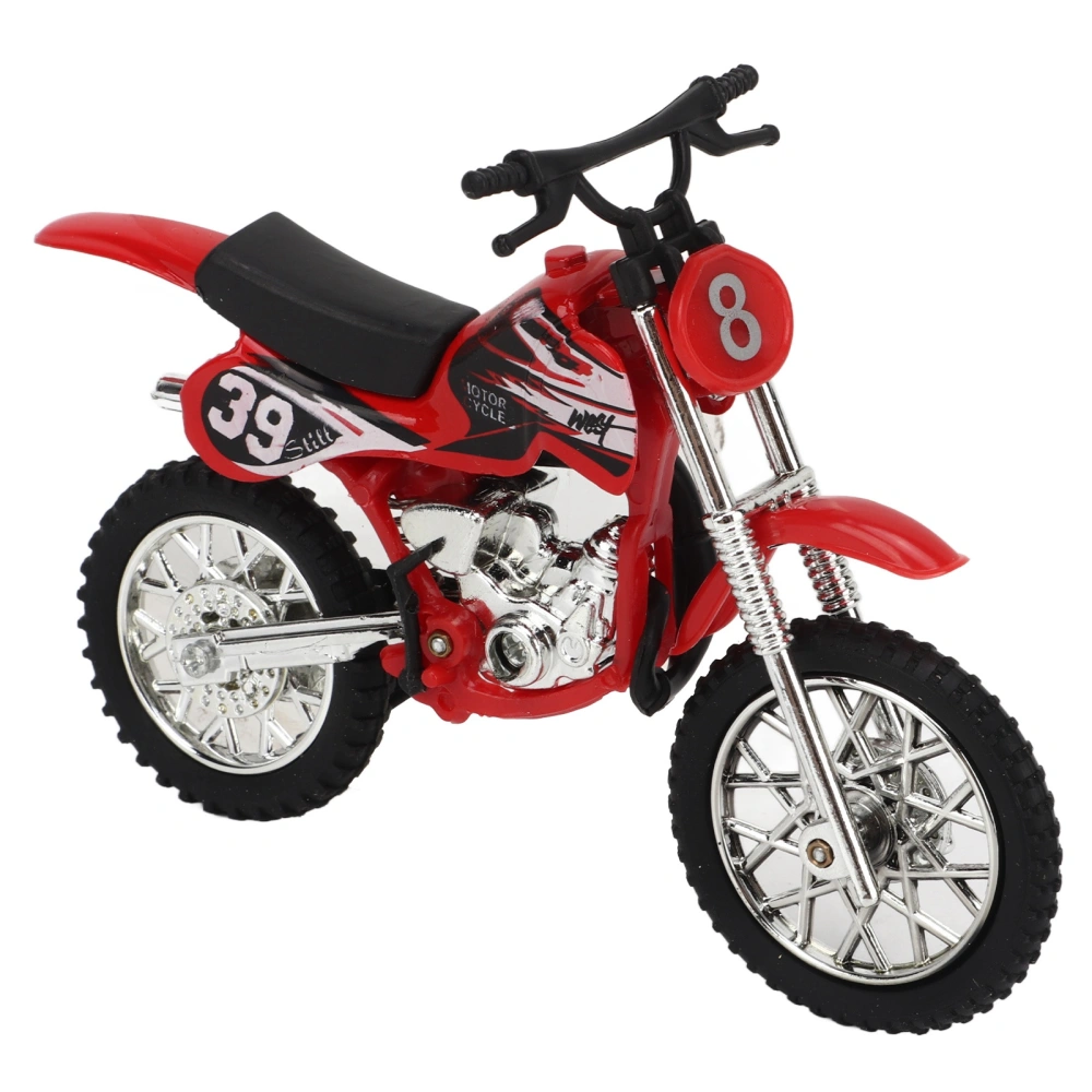 Alloy Motorcycle Toy Ornament Realistic Diecast Motorcycle Toy for Children Kids Christmas Red