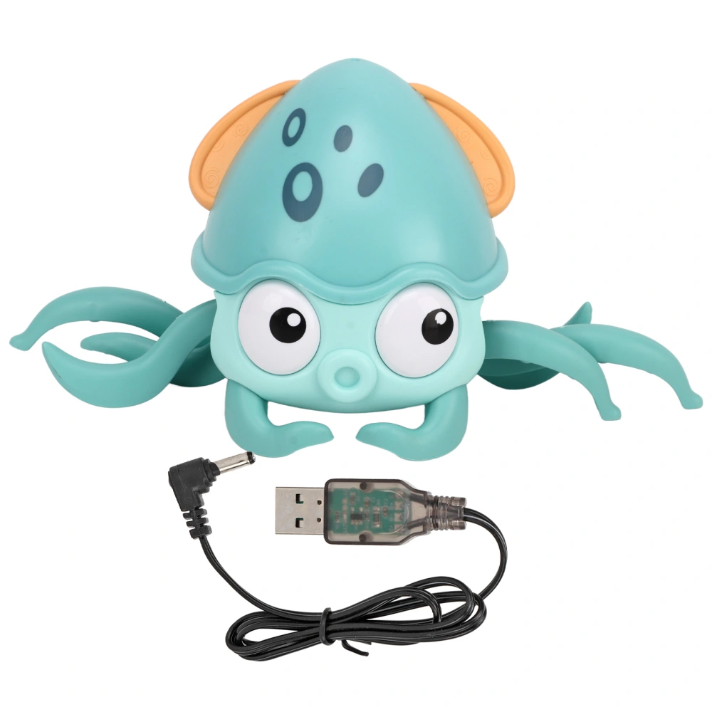 Crawling Crab Octopus Toy Rechargeable Light Automatical Music Obstacle Avoidance Crawling Crab Octopus Green