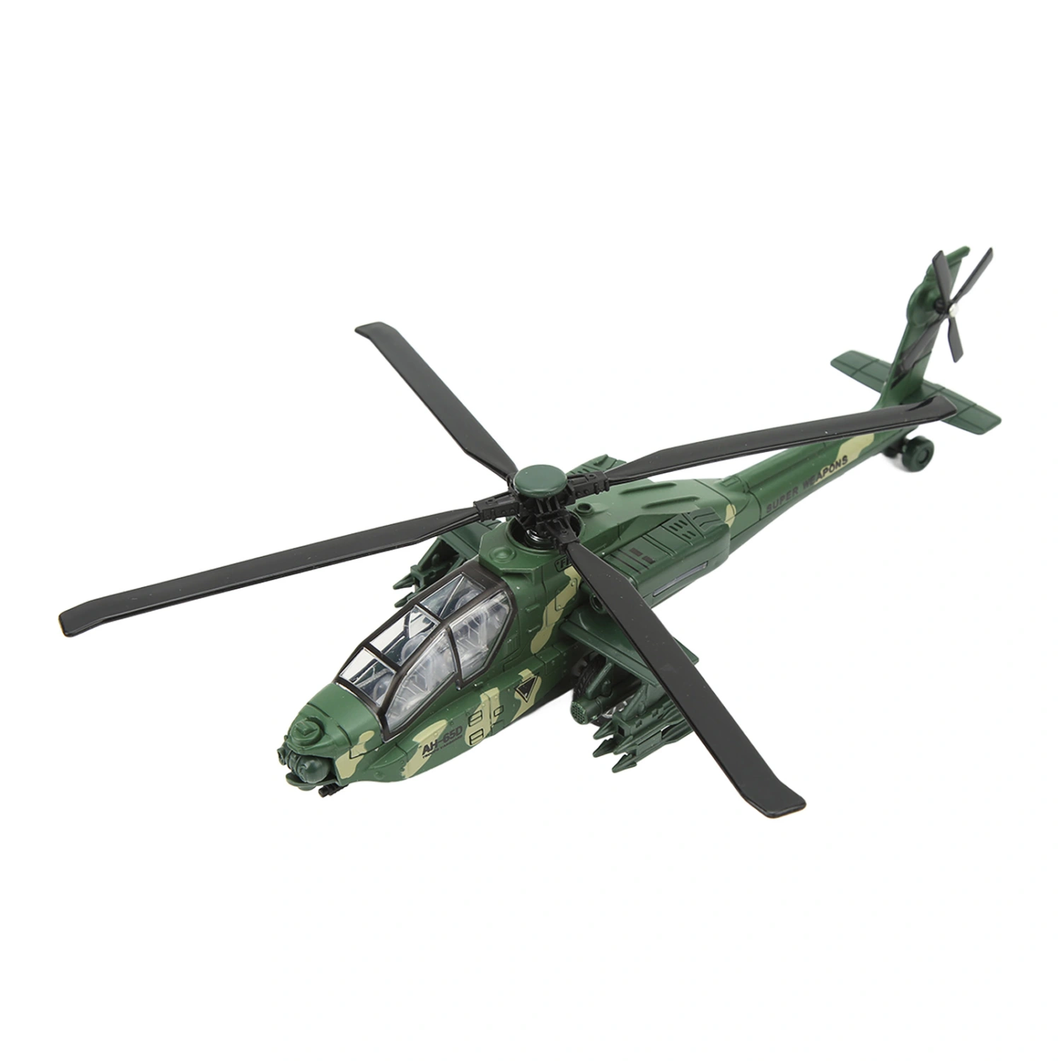 Alloy Copter Model Simulated Lifelike Diecast Pull Back Sound Light Aircraft Model Toy Collection Green
