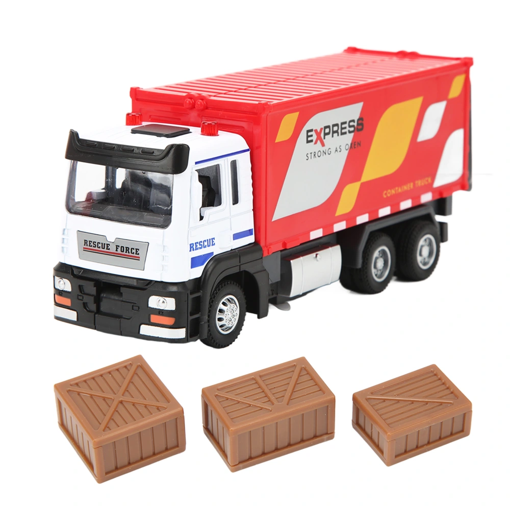 1:32 Scale Semi Truck Light Music 4 Open Door Transport Semi Truck Toy for Children Kids