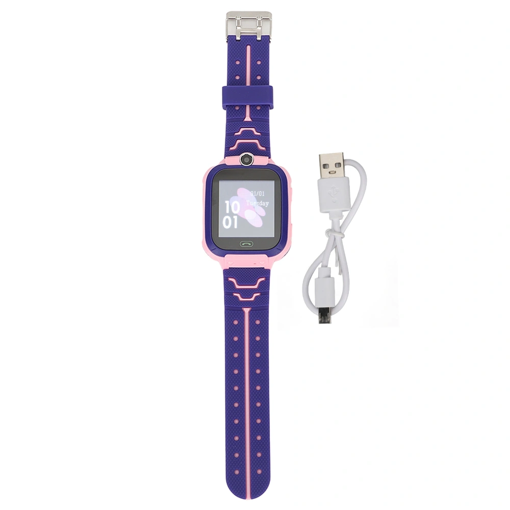 2G Kids Smartwatch for Boys Girls 1.44inch LBS Positioning Voice Call SOS Alert HD Touch Screen Phone Watch Pink