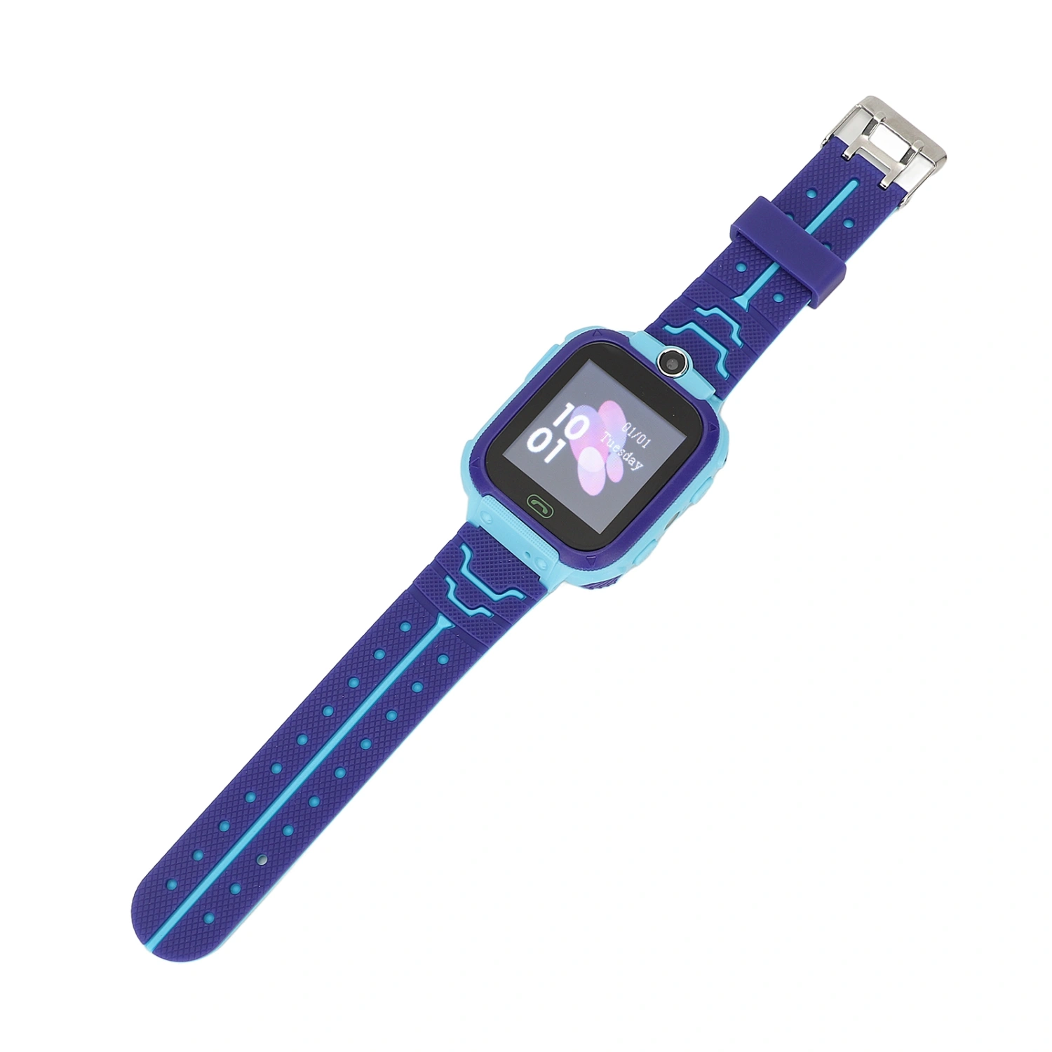 2G Kids Smartwatch for Boys Girls 1.44inch LBS Positioning Voice Call SOS Alert HD Touch Screen Phone Watch Blue