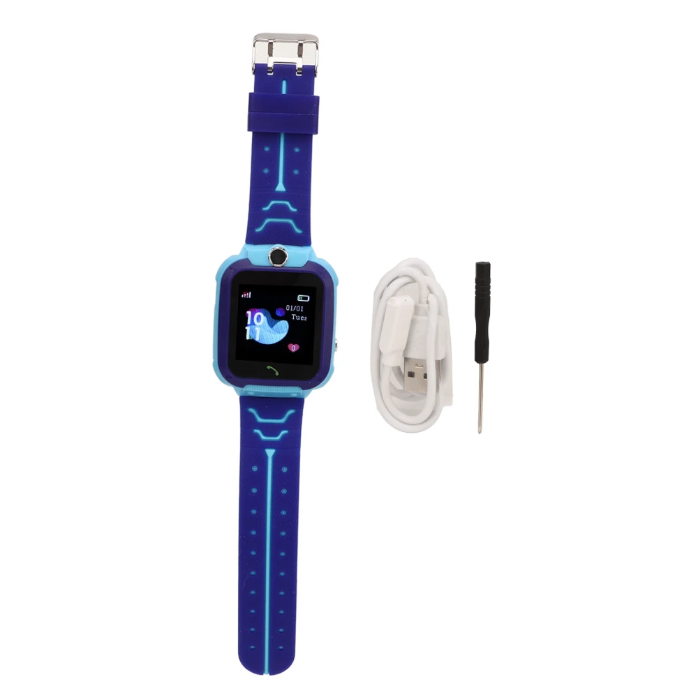 Children Intelligent Watch IP67 Waterproof Screen Touch Tracker Video Calling Smart Watch for Kids Blue