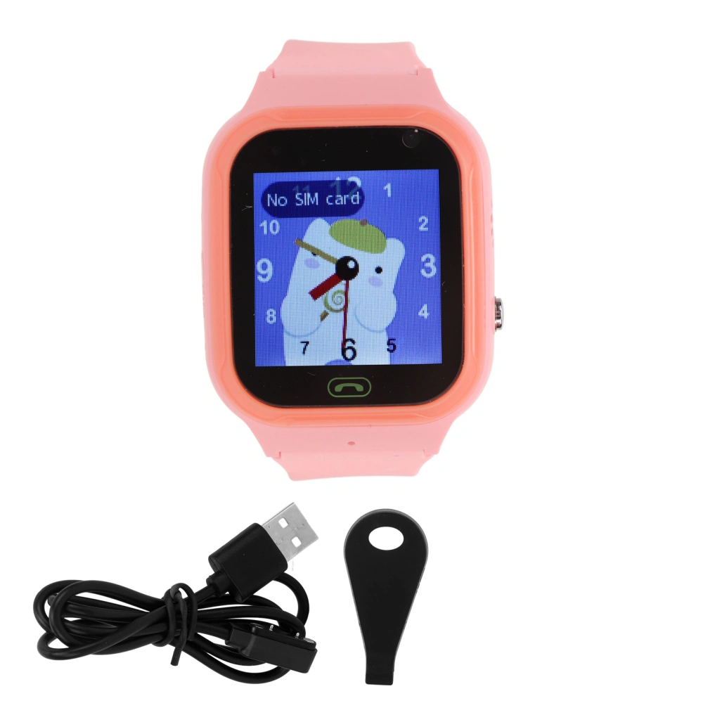 Boys Girls Waterproof Smart Watch Kid Touch Screen Watch with Video Camera Alarm Clock Pedometer Pink