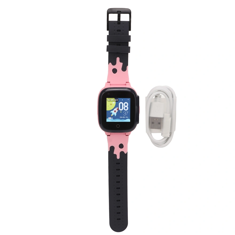 4G Kids Smartwatch for Boys Girls 1.3inch Voice Chat Pedometer Long Standby Positioning Phone Watch Pink