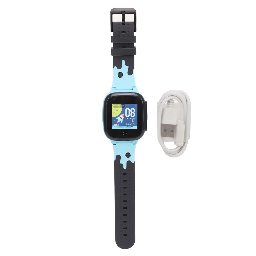 4G Kids Smartwatch for Boys Girls 1.3inch Voice Chat Pedometer Long Standby Positioning Phone Watch Blue