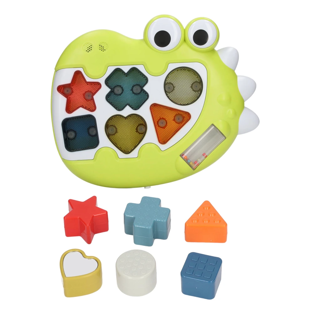 Lights Sounds Shape Sorter Develop Intelligence Early Education Shape Cognition Toy For Toddlers Kids Green