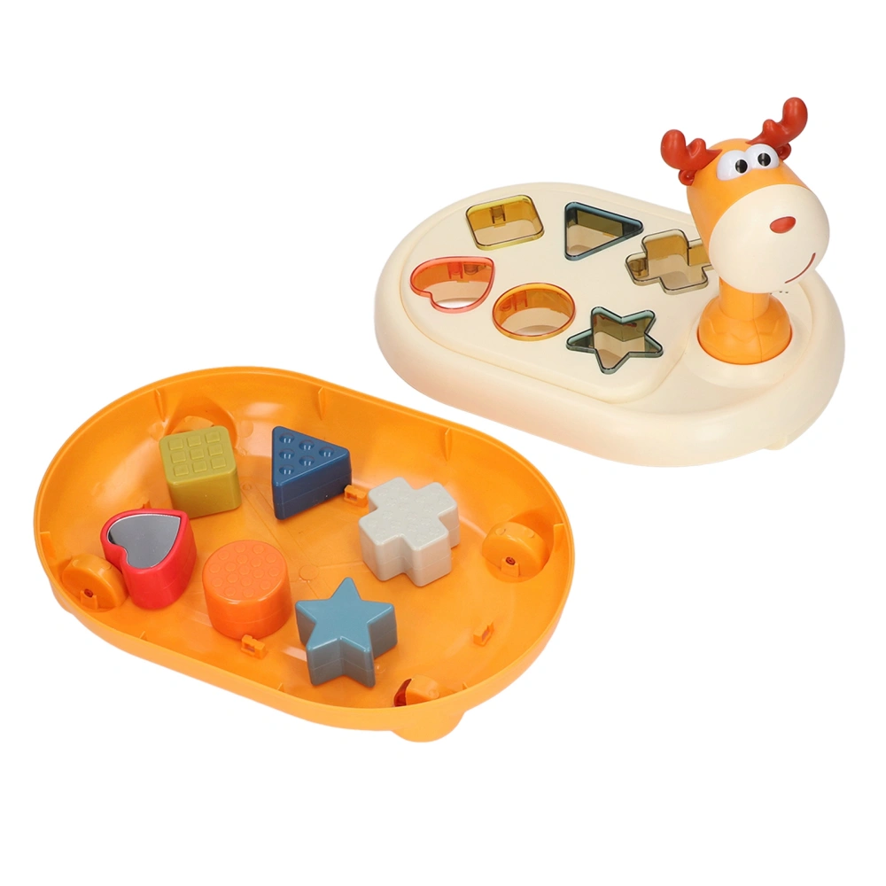 Deer Shape Sorter Toy Cute Lighting and Sound Geometric Shape Matching Intelligence Development Shape Sorting Toy