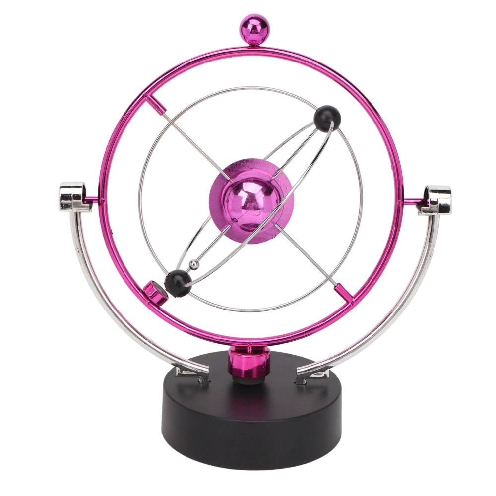 Rolling Art Asteroid Reduce Pressure Electronic Perpetual Motion Desk Toy for Home Decoration Rose Red