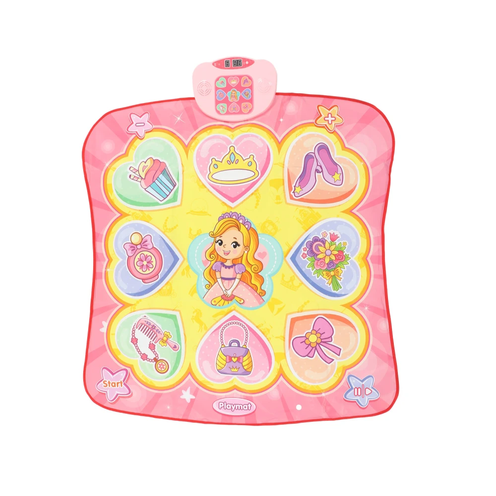 Kid Cartoon Pattern Dance Mat Children Volume Adjustable Electronic Music Dance Play Mat Toy for Home Princess