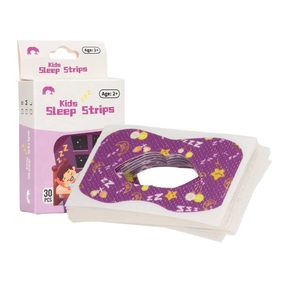 Sleep Strips Snoring Relief Sleeping Quality Improvement Sleeping Mouth Tape for Better Nose Breathing Purple Large Size 30pcs