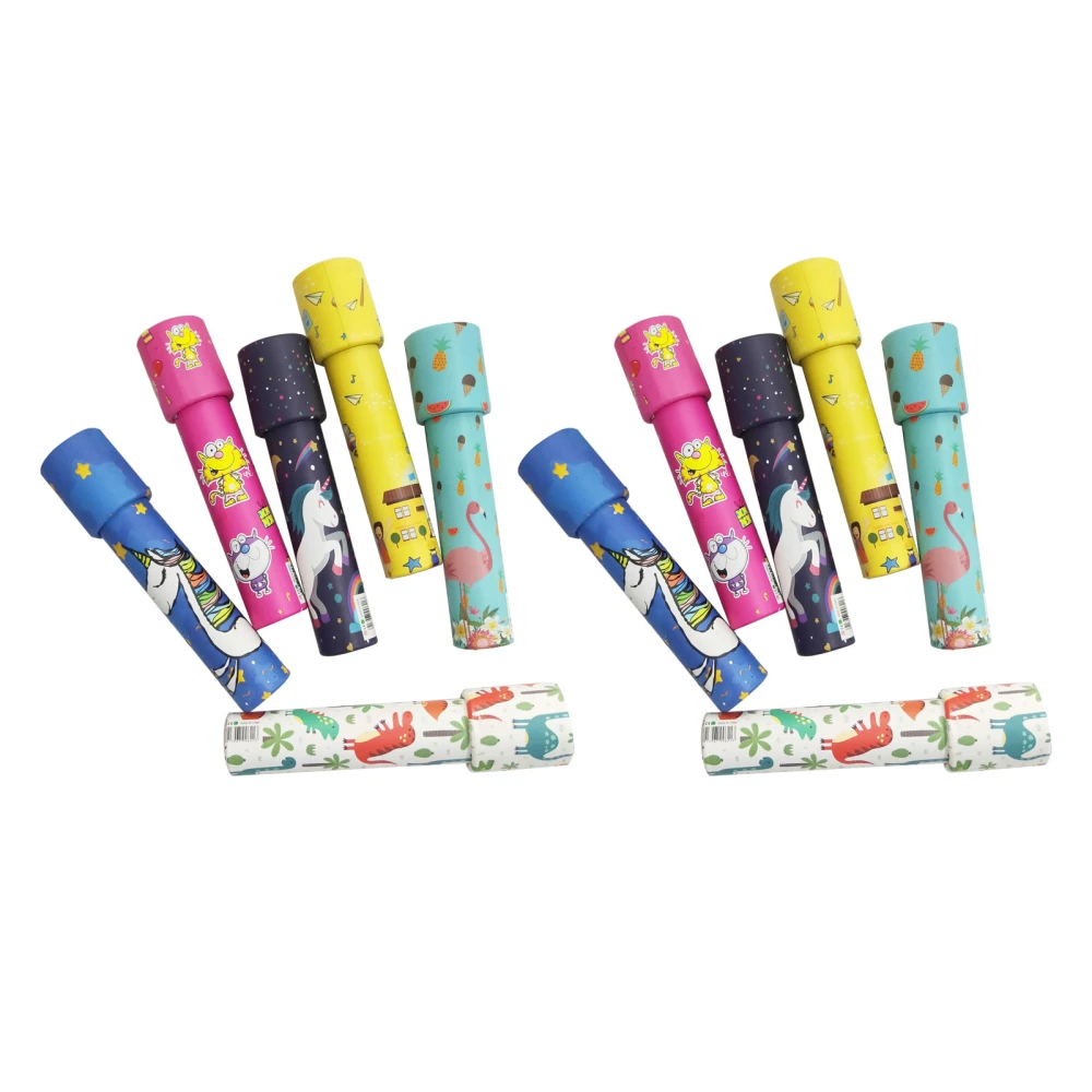 12PCS Kaleidoscope Portable Colorful Retro Classic Educational Rotatable Kaleidoscope Toy for Kids