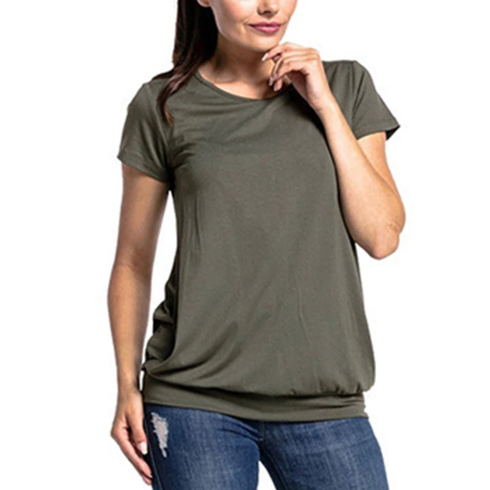 Women Pregnancy Short Sleeve Crewneck Nursing Top OD Green Maternity Postpartum Breastfeeding T Shirt XXL