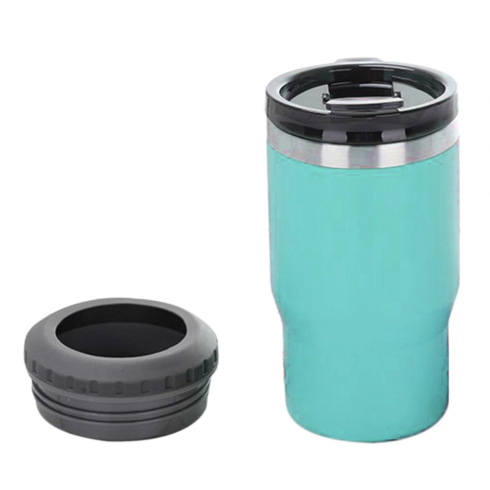 14oz Can Bottle Insulated Holder 304 Stainless Steel Insulated Can Cooler for Outdoor Drinking Car Light Green