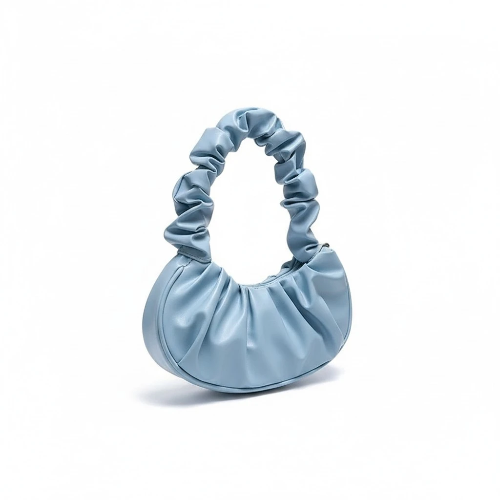 Pure Color Cloud Pleated Simple Sweet Shoulder Bag