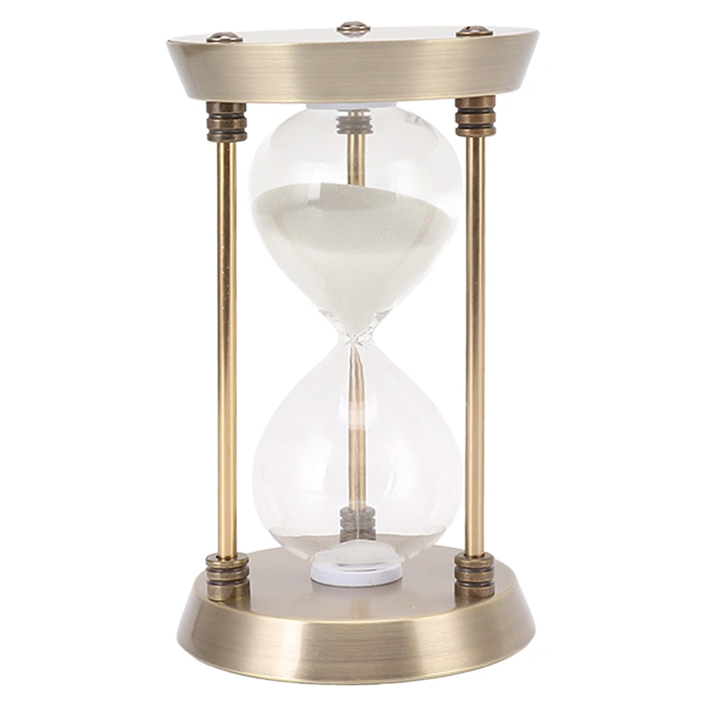 Metal Hourglass Sand Timer Decorative Vintage High Glossy Sand Replaceable Sandglass Clock Bronze S 15min