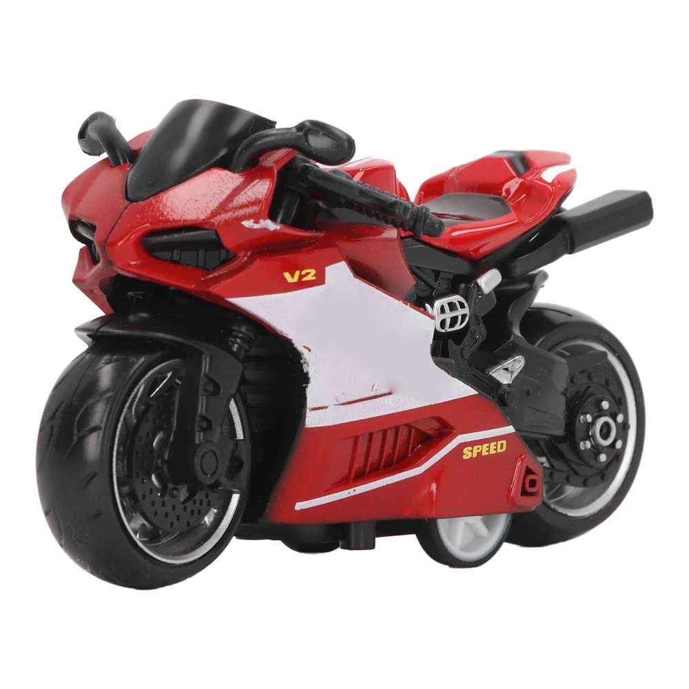 Pull Back Motorcycles Toy Innovative Simulation Alloy Motorcycle Model for Kids Gifts Collection Red